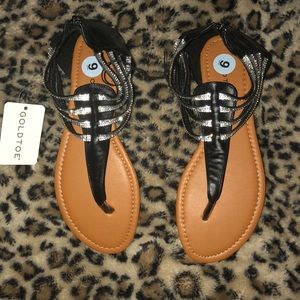 Goldtoe gladiator sandal